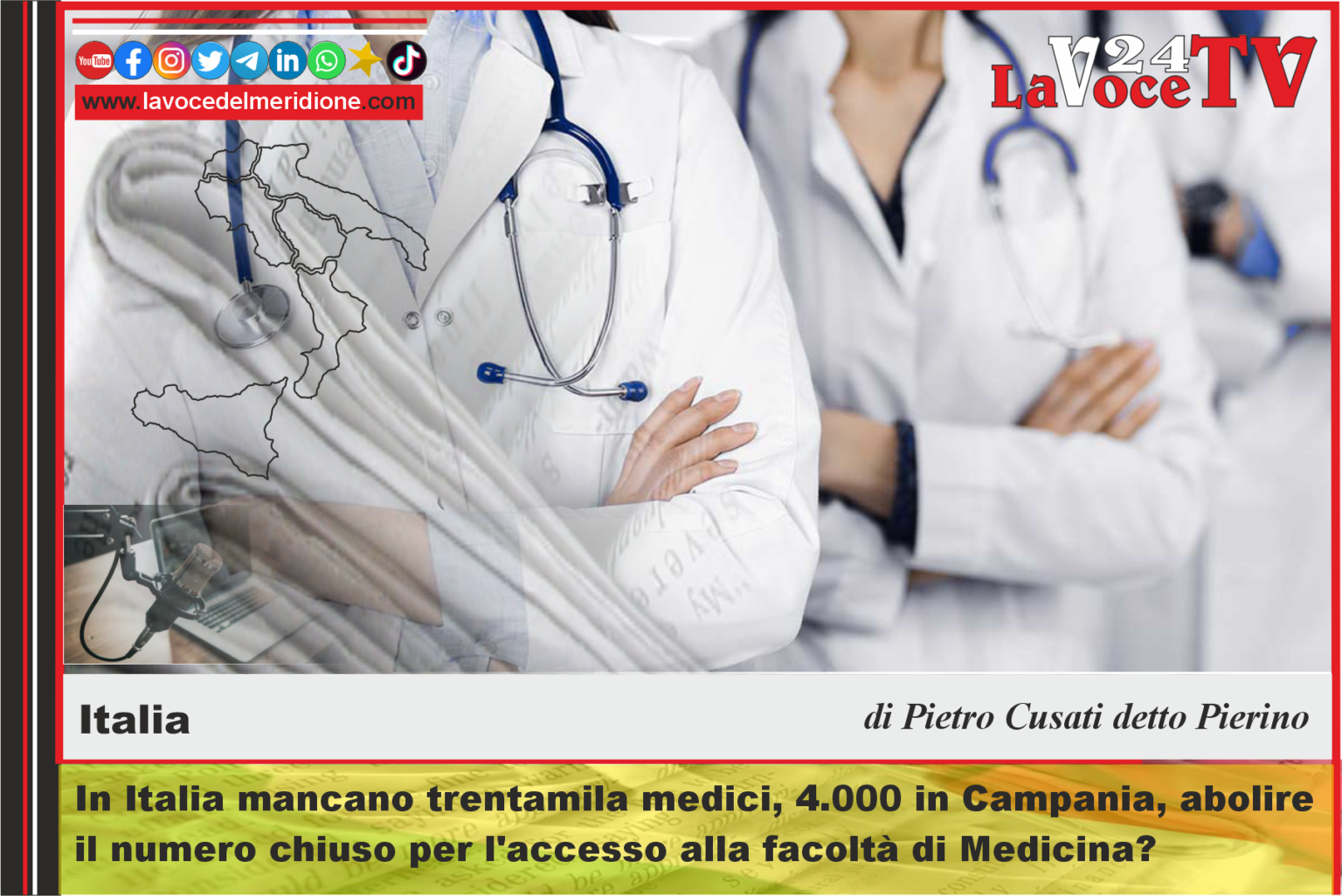 In Italia Mancano Trentamila Medici 4 000 In Campania Abolire Il