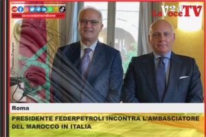 PRESIDENTE-FEDERPETROLI-INCONTRA-LAMBASCIATORE-DEL-MAROCCO-IN-ITALIA-