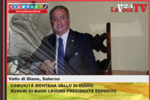 COMUNITÀ MONTANA VALLO DI DIANO – AUGURI DI BUON LAVORO PRESIDENTE ESPOSITO