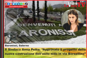 Comune di Baronissi, il Sindaco Anna Petta Approvato il progetto della nuova costruzione dell’asilo nido in via Borsellino