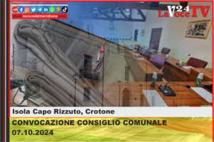 Isola Capo Rizzuto (Kr) - CONVOCAZIONE CONSIGLIO COMUNALE – 07.10.2024