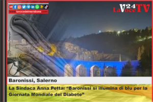 Comune di Baronissi, la Sindaca Anna Petta Baronissi si illumina di blu per la Giornata Mondiale del Diabete