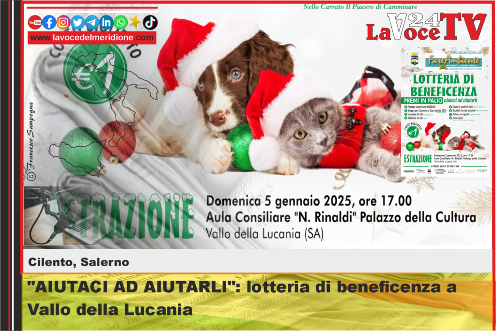 AIUTACI AD AIUTARLI lotteria di beneficenza a Vallo della Lucania