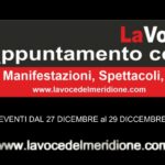 Rubrica «Appuntamento con…»: dal 27 al 29 dicembre