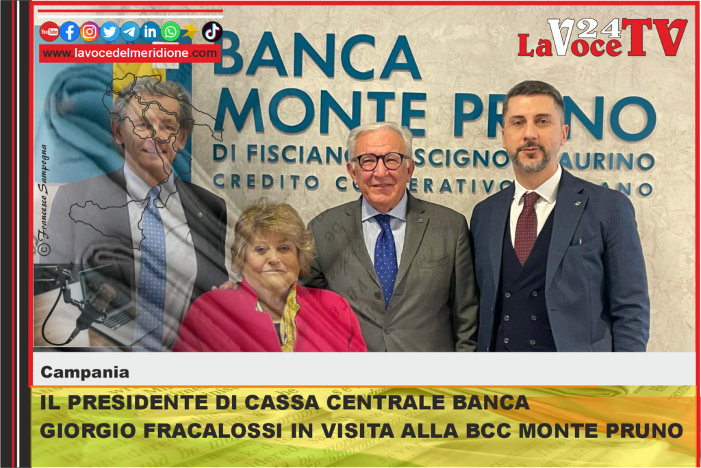 IL PRESIDENTE DI CASSA CENTRALE BANCA GIORGIO FRACALOSSI IN VISITA ALLA BCC MONTE PRUNO