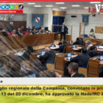 Il Consiglio regionale della Campania, convocato in prima seduta alle ore 13 del 20 dicembre, ha approvato la NadefRC 2025/2027