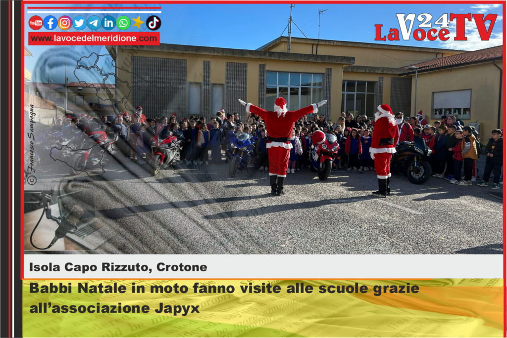 Isola Capo Rizzuto (Kr) - Babbi Natale in moto fanno visite alle scuole grazie all’associazione Japyx