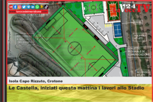 Isola Capo Rizzuto (Kr) - Le Castella, iniziati questa mattina i lavori allo Stadio