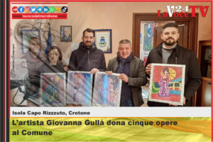 L’artista Giovanna Gullà dona cinque opere al Comune di Isola Capo Rizzuto