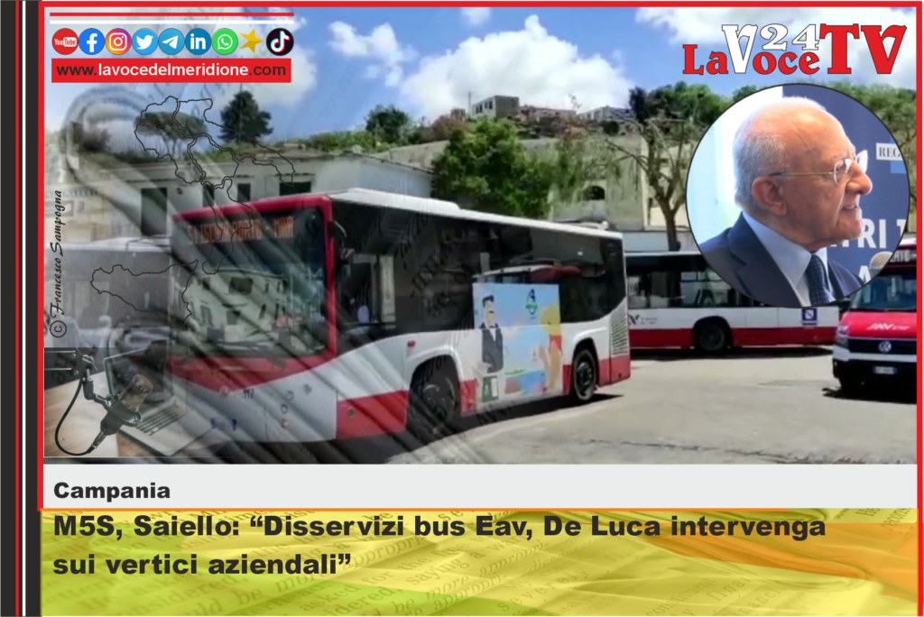 M5S, Saiello Disservizi bus Eav, De Luca intervenga sui vertici aziendali