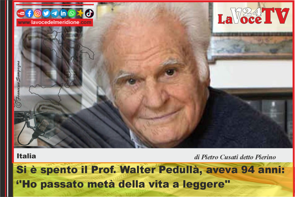 Si è spento il Prof. Walter Pedullà, aveva 94 anni 'Ho passato metà della vita a leggere'