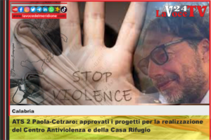 ATS 2 Paola-Cetraro approvati i progetti per la realizzazione del Centro Antiviolenza e della Casa Rifugio