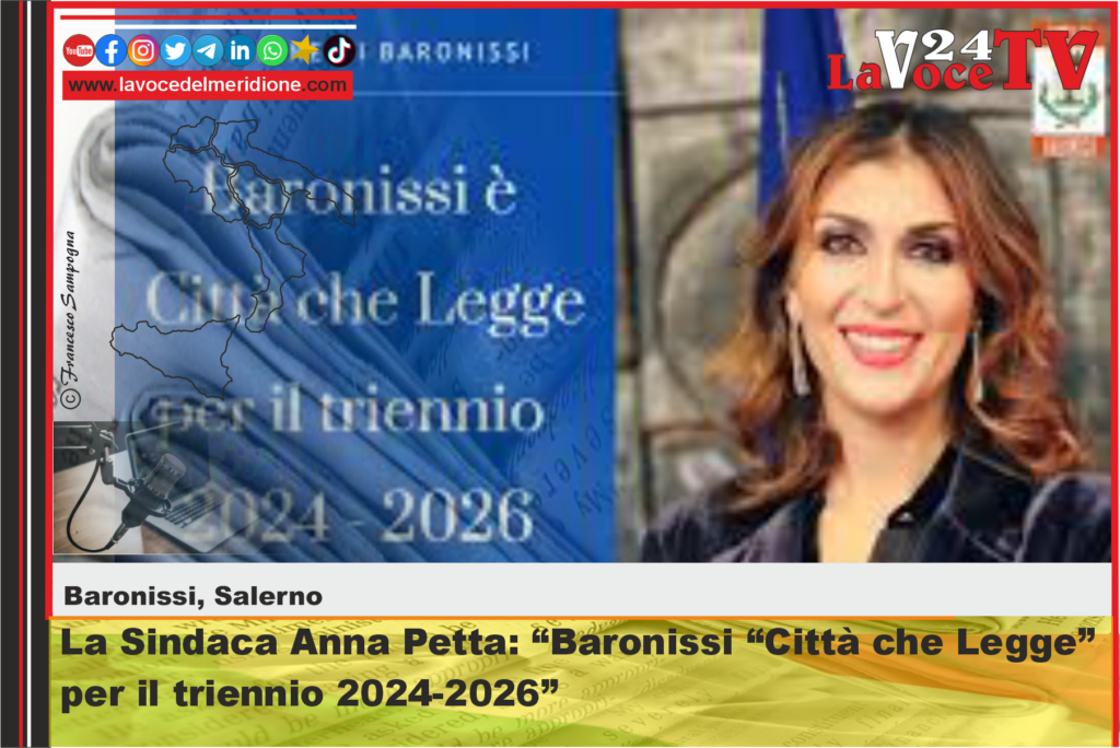 Comune di Baronissi, la Sindaca Anna Petta Baronissi Città che Legge