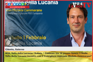 M5S, Vallo della Lucania Sabato 1 Febbraio ore 16 presso Spazio 5 Stelle Vallo Della Lucania incontro con il Consigliere regionale Michele Cammarano