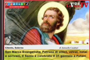 San Marco Evangelista Patrono di ottici, vetrai, notai e scrivani, il Santo è celebrato il 31 gennaio a Futani