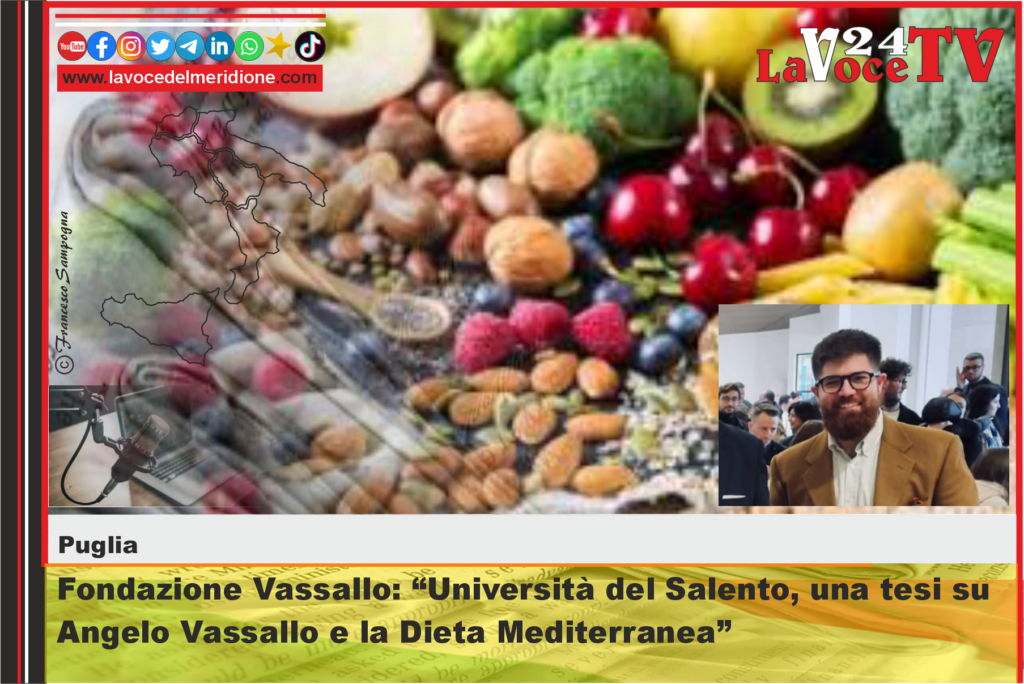 Fondazione Vassallo Università del Salento, una tesi su Angelo Vassallo e la Dieta Mediterranea