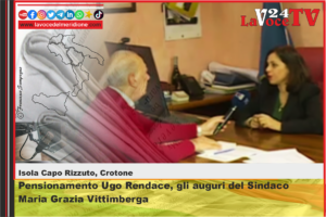 Isola Capo Rizzuto Pensionamento Ugo Rendace, gli auguri del Sindaco Maria Grazia Vittimberga